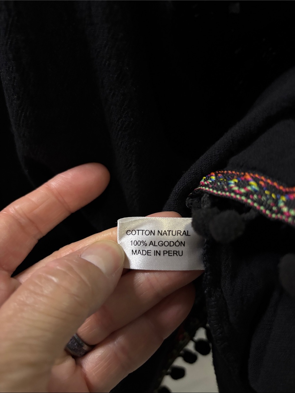 Cotton Natural Black Halter Dress Boho/Hippie (48) - Picture 6 of 7